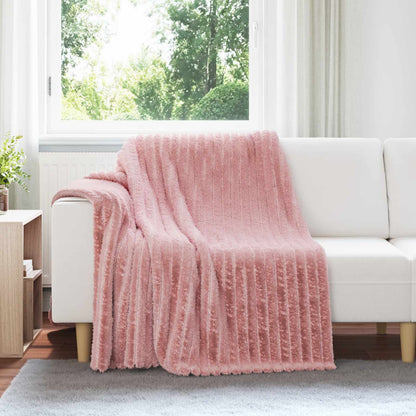 vidaXL Throw Blanket Pink 200 x 150 cm Fleece