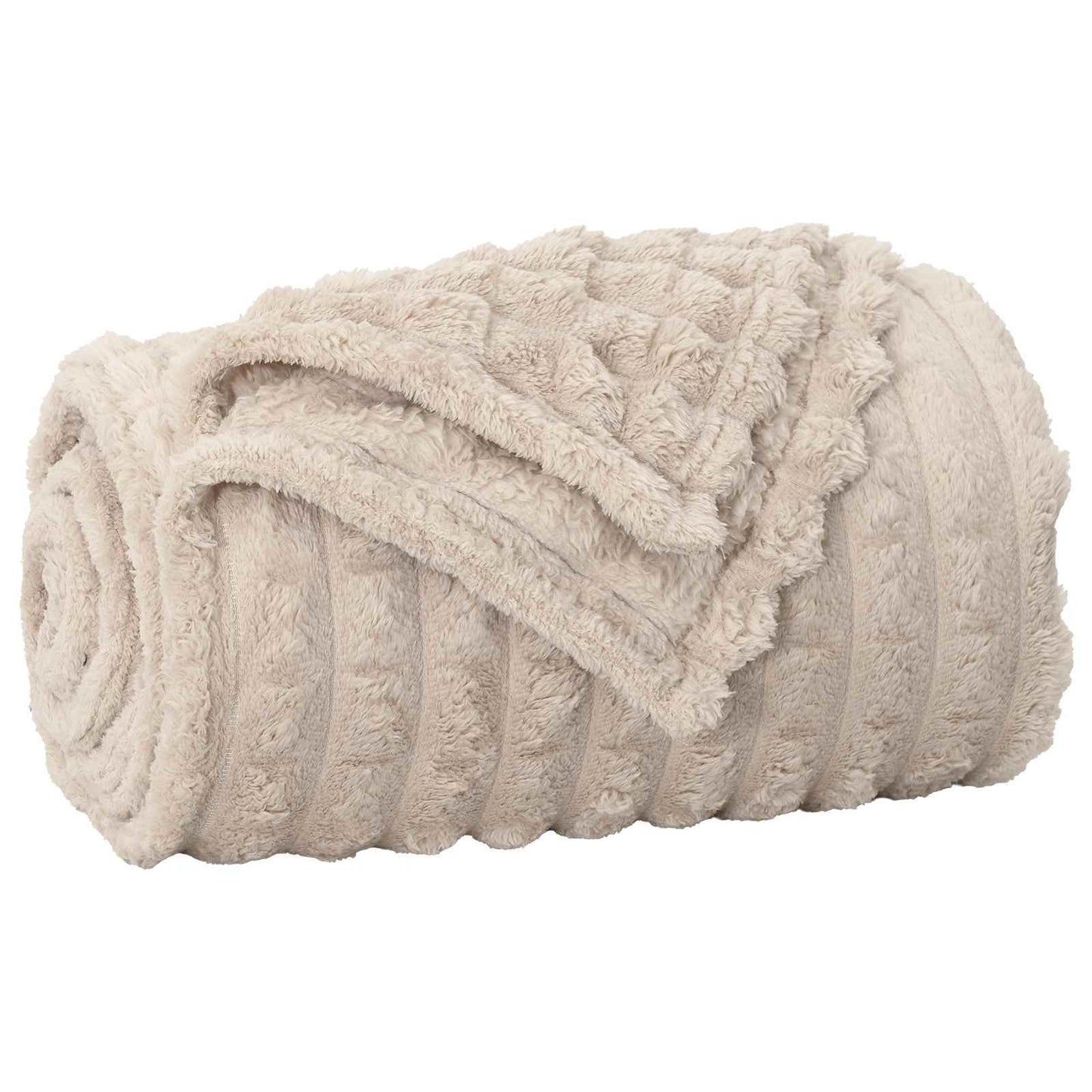 vidaXL Throw Blankets 6 pcs Beige 200 x 150 cm Fleece