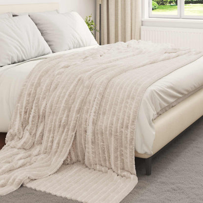 vidaXL Throw Blankets 6 pcs Beige 270 x 240 cm Fleece
