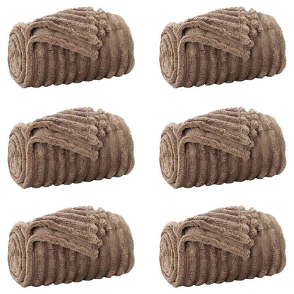 vidaXL Throw Blankets 6 pcs Camel 270 x 240 cm Fleece