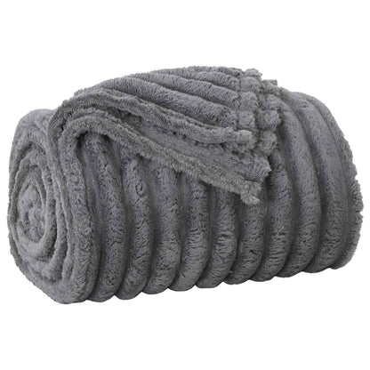 vidaXL Throw Blankets 6 pcs Dark Grey 270 x 240 cm Fleece