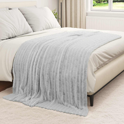 vidaXL Throw Blankets 6 pcs Grey 200 x 150 cm Fleece