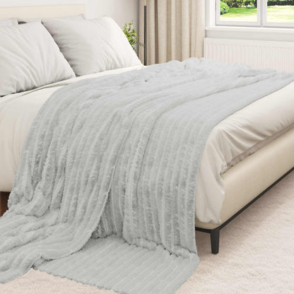 vidaXL Throw Blankets 6 pcs Grey 270 x 240 cm Fleece
