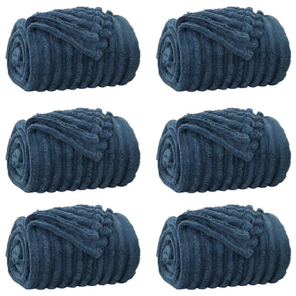 vidaXL Throw Blankets 6 pcs Navy Blue 200 x 150 cm Fleece