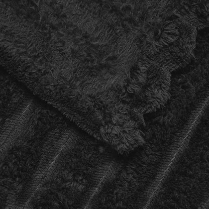 vidaXL Throw Blankets 6 pcs Black 150 x 130 cm Fleece