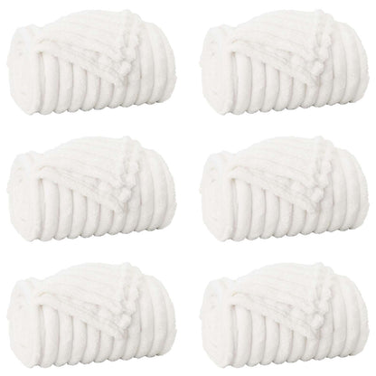 vidaXL Throw Blankets 6 pcs White 200 x 150 cm Fleece