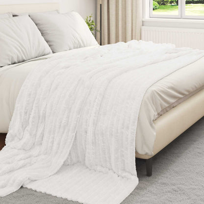 vidaXL Throw Blankets 6 pcs White 270 x 240 cm Fleece
