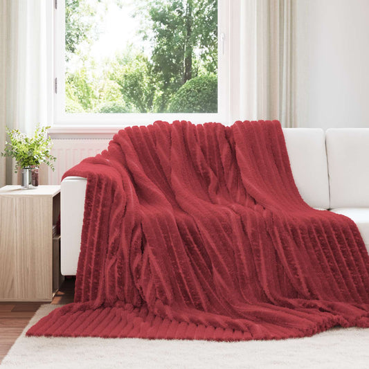 vidaXL Throw Blankets 6 pcs Bordeaux Red 270 x 240 cm Fleece
