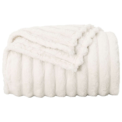 vidaXL Throw Blankets 6 pcs Cream 270 x 240 cm Fleece