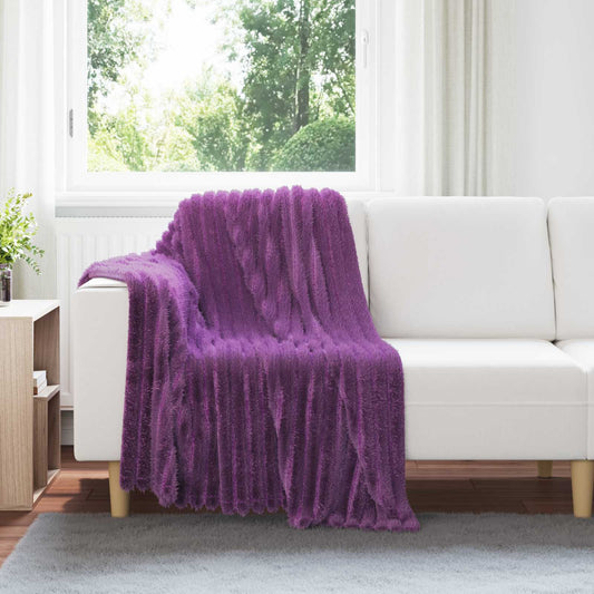 vidaXL Throw Blankets 6 pcs Purple 150 x 130 cm Fleece