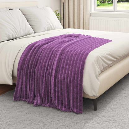 vidaXL Throw Blankets 6 pcs Purple 150 x 130 cm Fleece