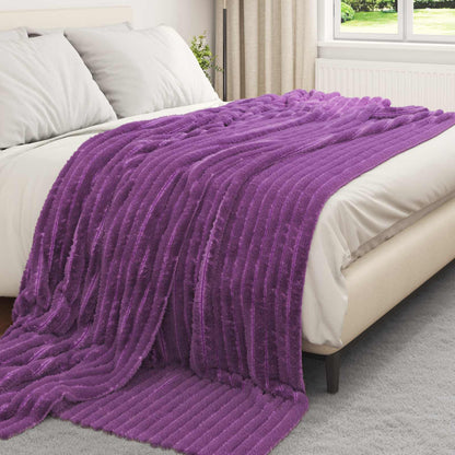 vidaXL Throw Blankets 6 pcs Purple 270 x 240 cm Fleece