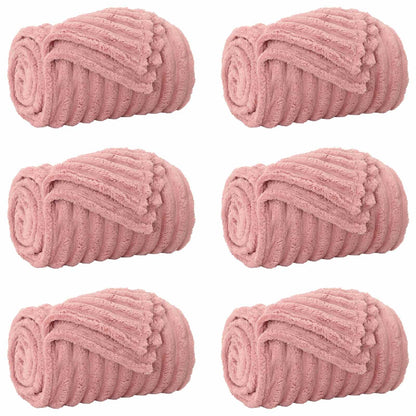 vidaXL Throw Blankets 6 pcs Pink 200 x 150 cm Fleece