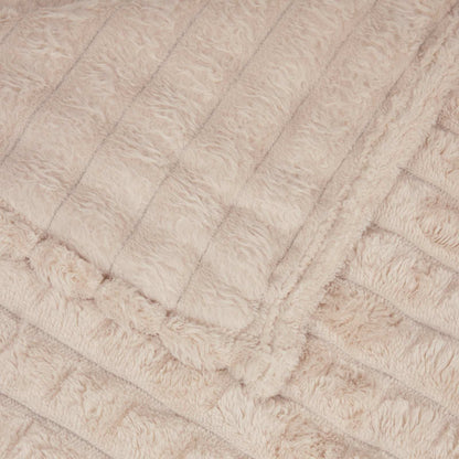 vidaXL Throw Blanket Beige 200 x 150 cm Fleece