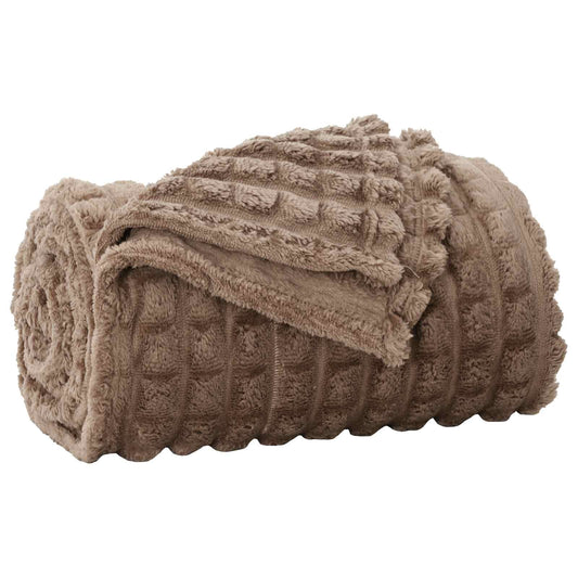 vidaXL Throw Blanket Camel 150 x 130 cm Fleece