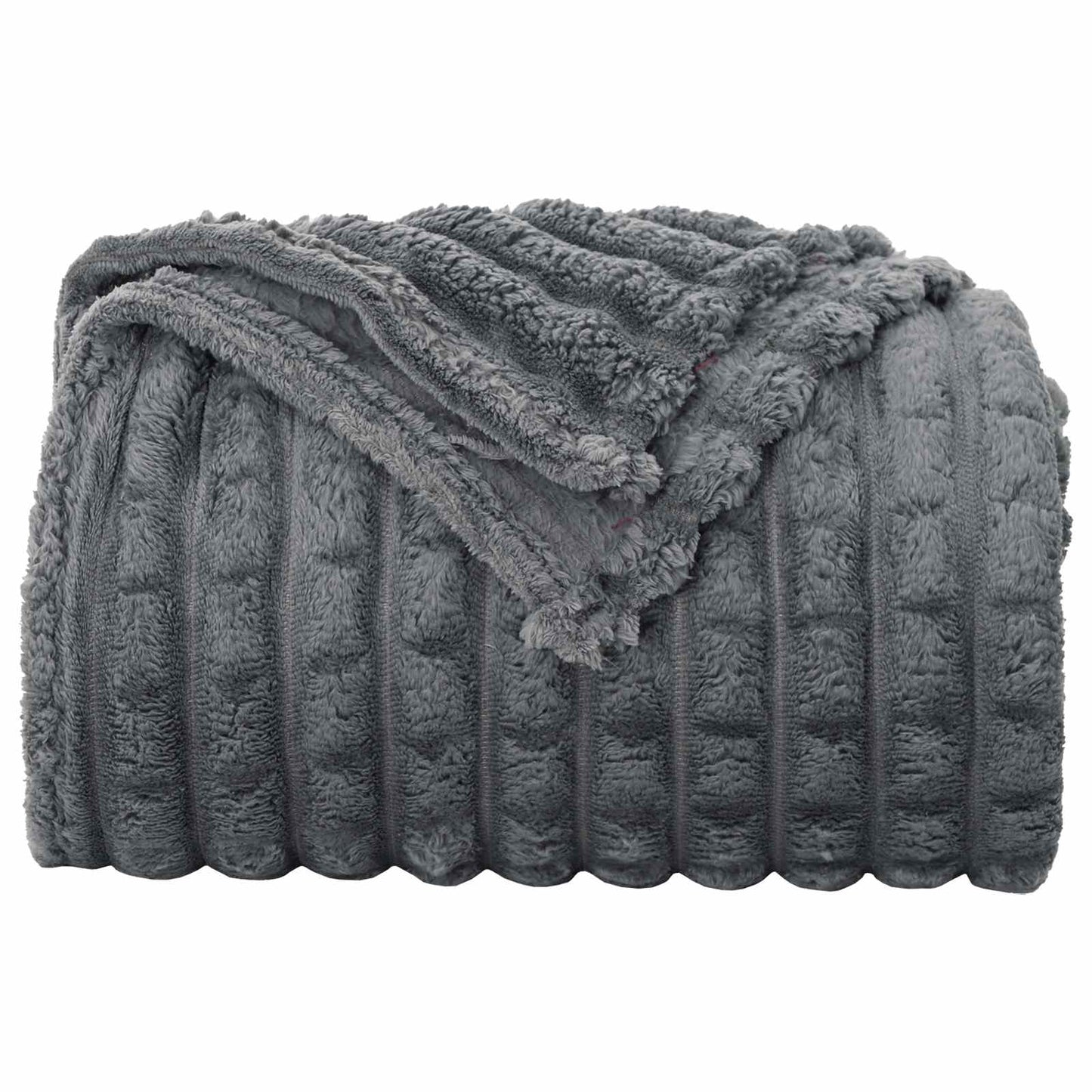 vidaXL Throw Blanket Dark Grey 200 x 150 cm Fleece