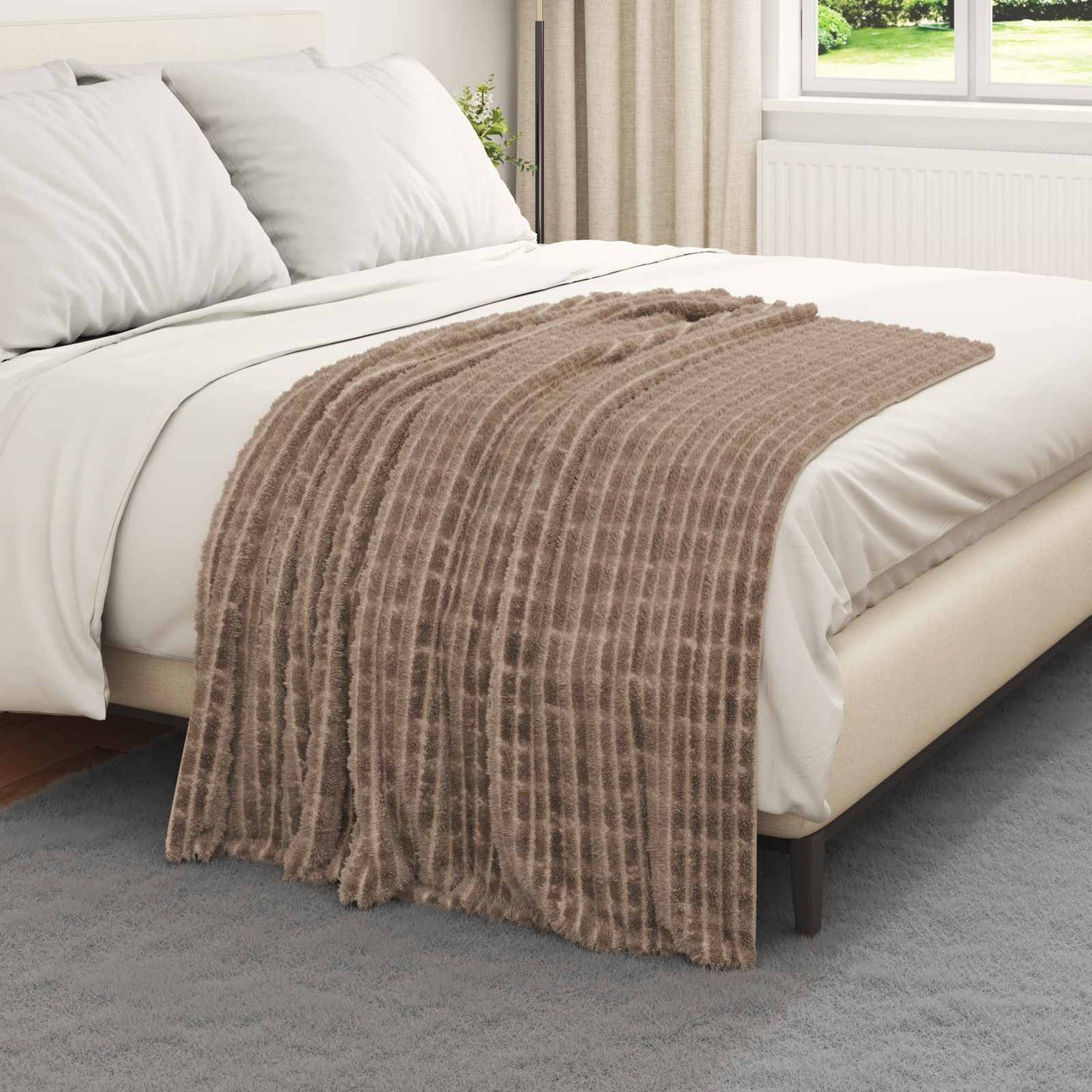 vidaXL Throw Blankets 6 pcs Camel 150 x 130 cm Fleece