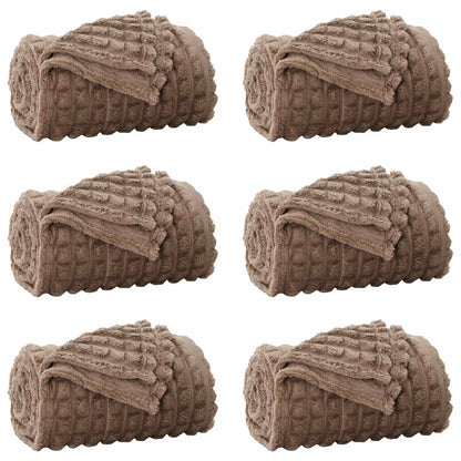 vidaXL Throw Blankets 6 pcs Camel 150 x 130 cm Fleece