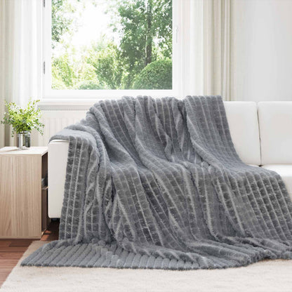 vidaXL Throw Blankets 6 pcs Dark Grey 270 x 240 cm Fleece