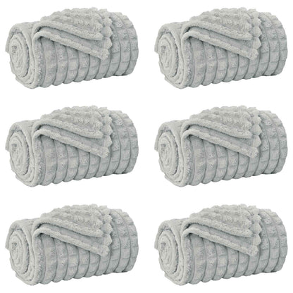 vidaXL Throw Blankets 6 pcs Grey 270 x 240 cm Fleece
