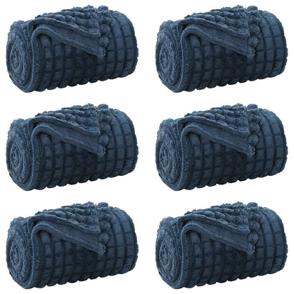 vidaXL Throw Blankets 6 pcs Navy Blue 150 x 130 cm Fleece