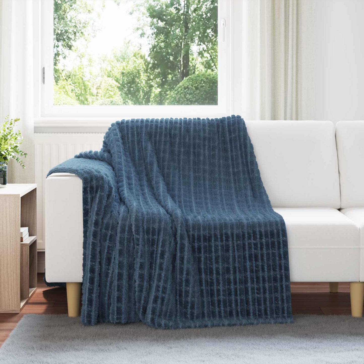 vidaXL Throw Blankets 6 pcs Navy Blue 200 x 150 cm Fleece