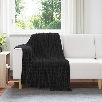 vidaXL Throw Blankets 6 pcs Black 150 x 130 cm Fleece