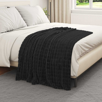 vidaXL Throw Blankets 6 pcs Black 150 x 130 cm Fleece