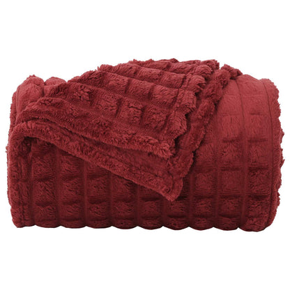 vidaXL Throw Blankets 6 pcs Bordeaux Red 150 x 130 cm Fleece