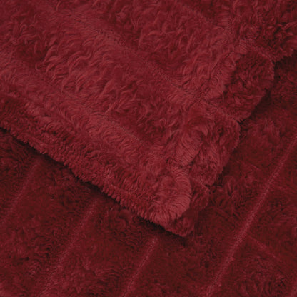 vidaXL Throw Blankets 6 pcs Bordeaux Red 240 x 220 cm Fleece