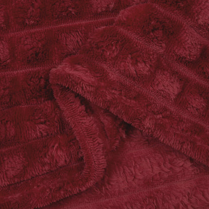 vidaXL Throw Blankets 6 pcs Bordeaux Red 240 x 220 cm Fleece