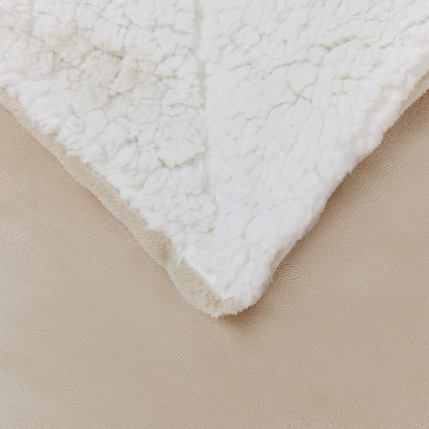 vidaXL Throw Blanket Beige 130 x 150 cm Fleece