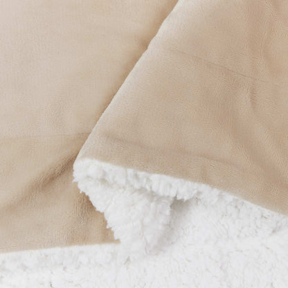 vidaXL Throw Blanket Beige 130 x 150 cm Fleece