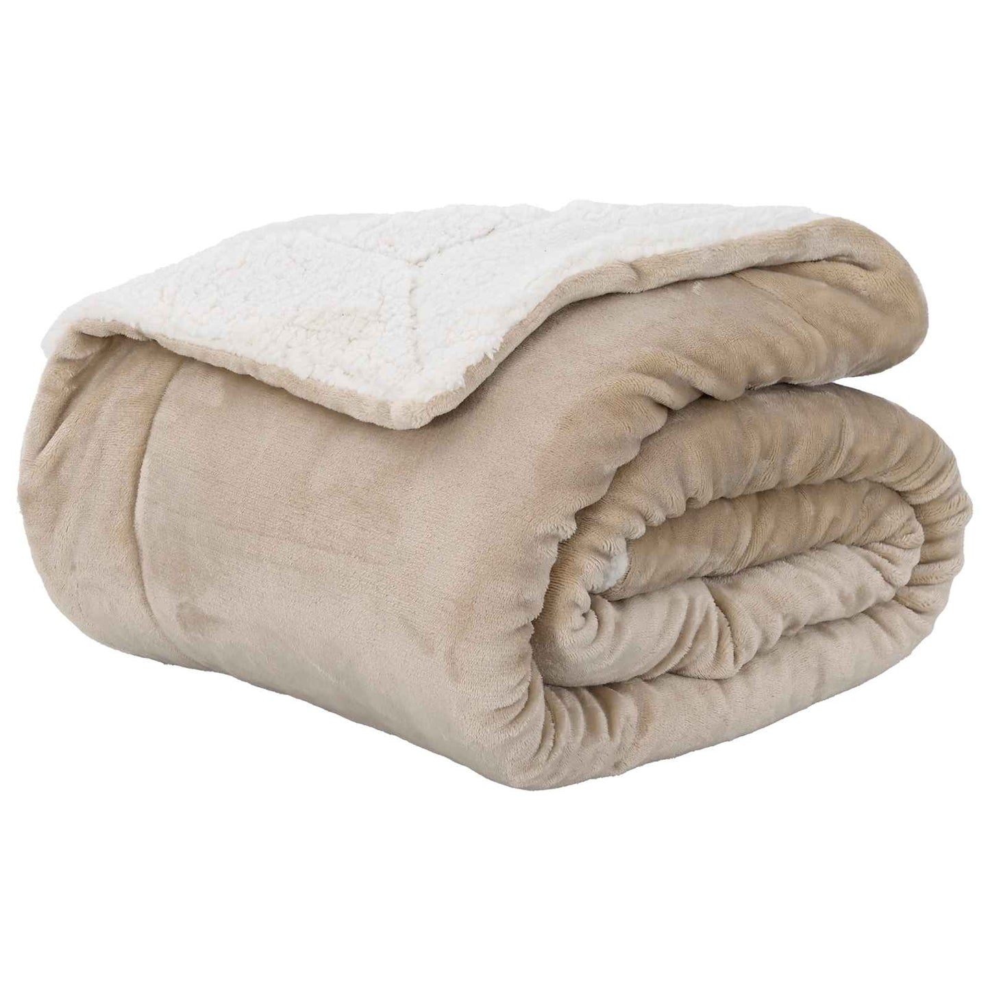 vidaXL Throw Blanket Beige 240 x 270 cm Fleece