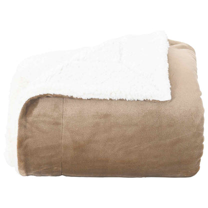 vidaXL Throw Blanket Camel 220 x 240 cm Fleece