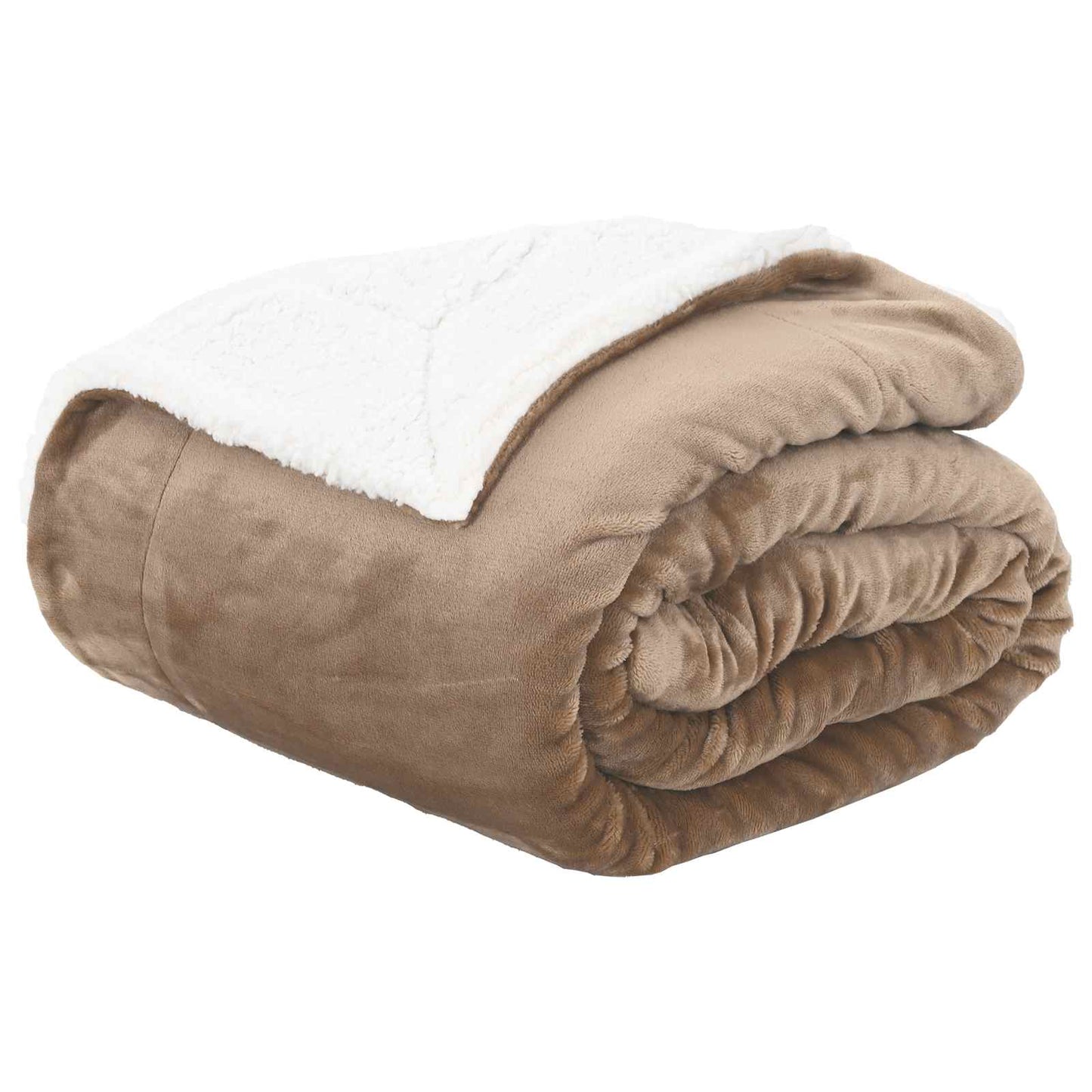 vidaXL Throw Blanket Camel 240 x 270 cm Fleece