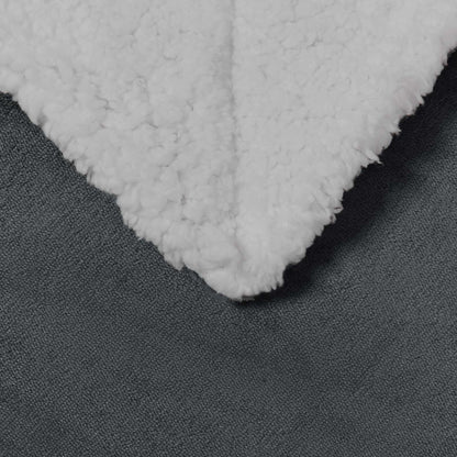 vidaXL Throw Blanket Dark Grey 130 x 150 cm Fleece