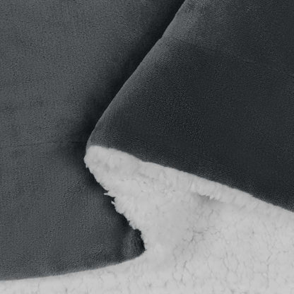 vidaXL Throw Blanket Dark Grey 220 x 240 cm Fleece