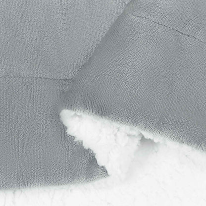 vidaXL Throw Blanket Grey 220 x 240 cm Fleece