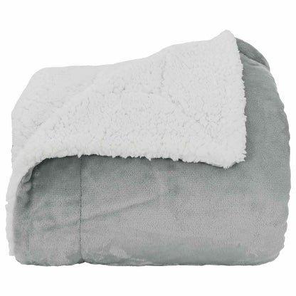 vidaXL Throw Blanket Grey 240 x 270 cm Fleece