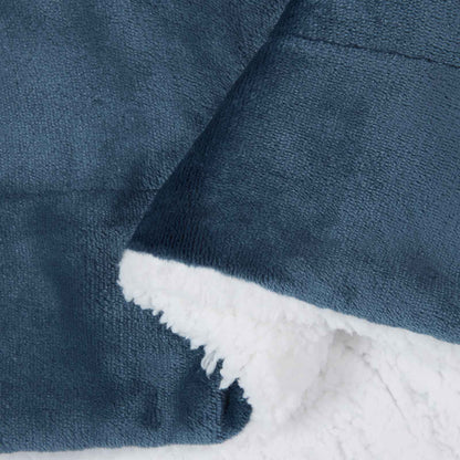 vidaXL Throw Blanket Navy Blue 130 x 150 cm Fleece