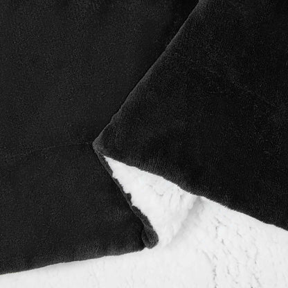 vidaXL Throw Blanket Black 130 x 150 cm Fleece