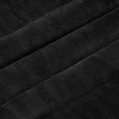 vidaXL Throw Blanket Black 130 x 150 cm Fleece