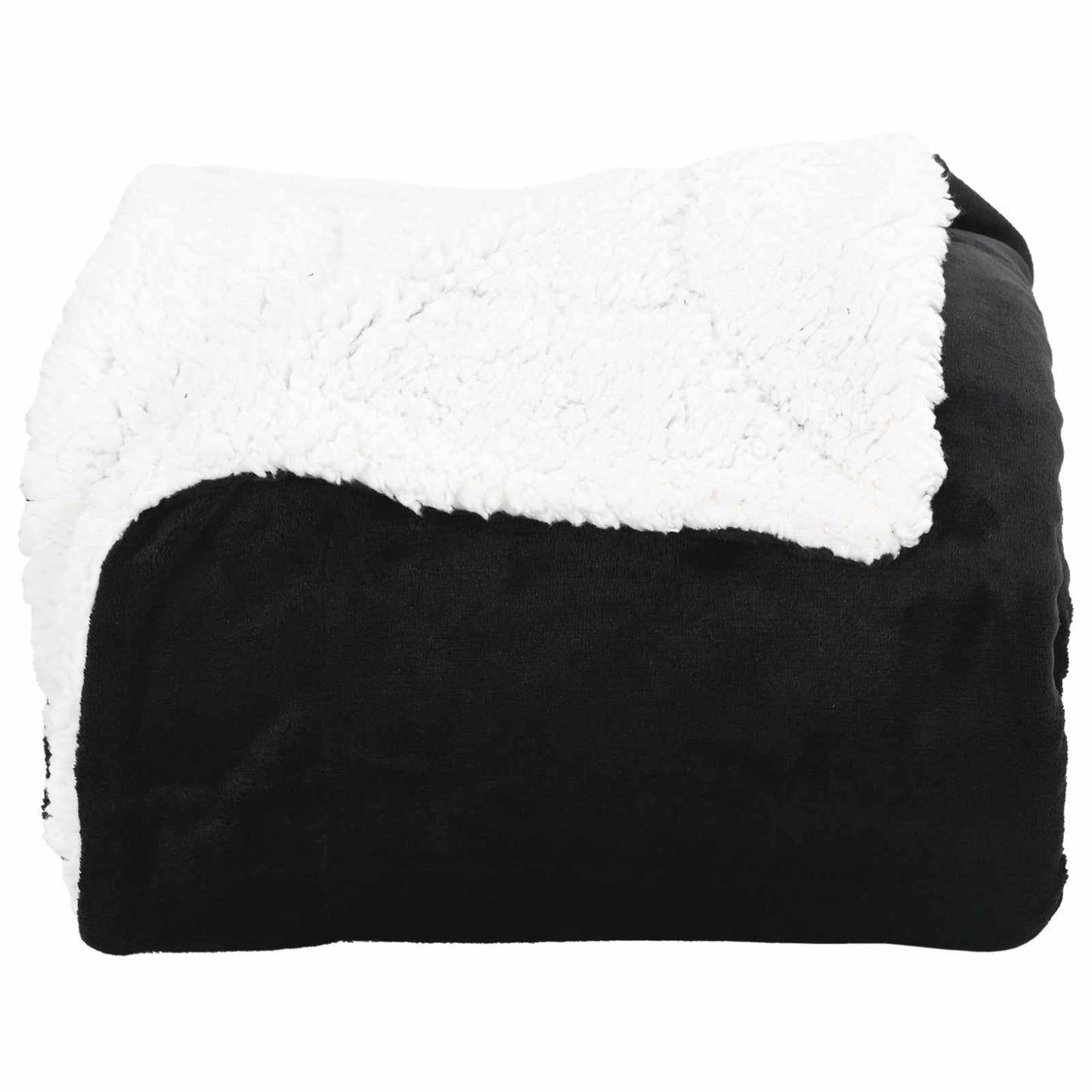 vidaXL Throw Blanket Black 130 x 150 cm Fleece