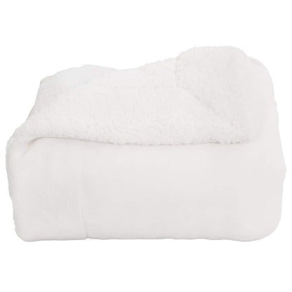 vidaXL Throw Blanket White 130 x 150 cm Fleece