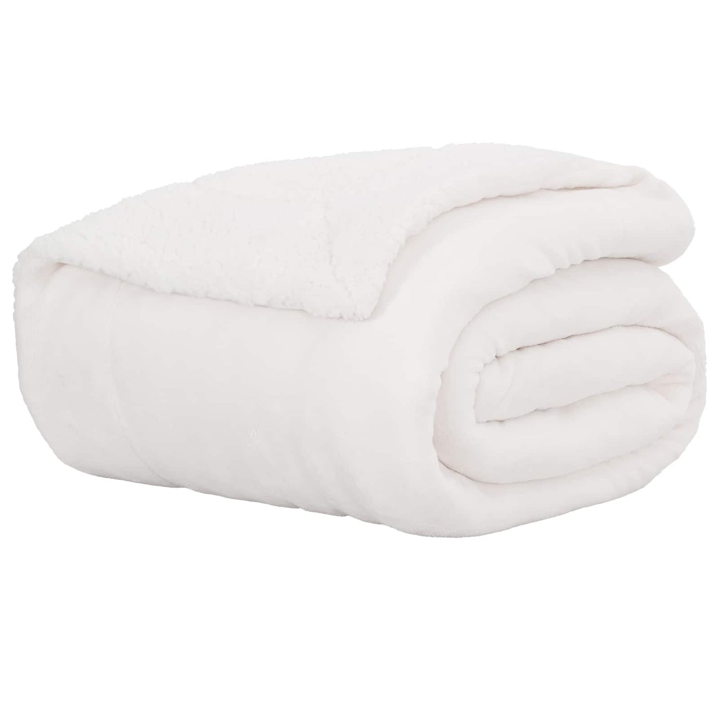 vidaXL Throw Blanket White 240 x 270 cm Fleece