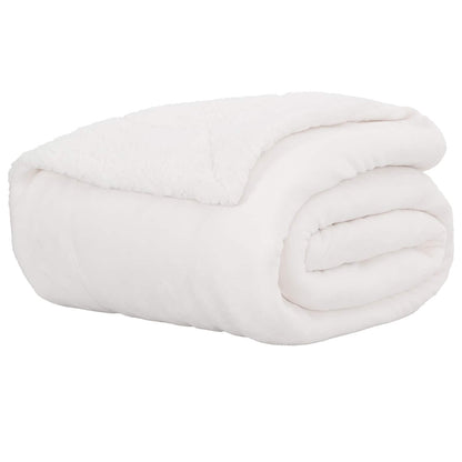 vidaXL Throw Blanket White 240 x 270 cm Fleece