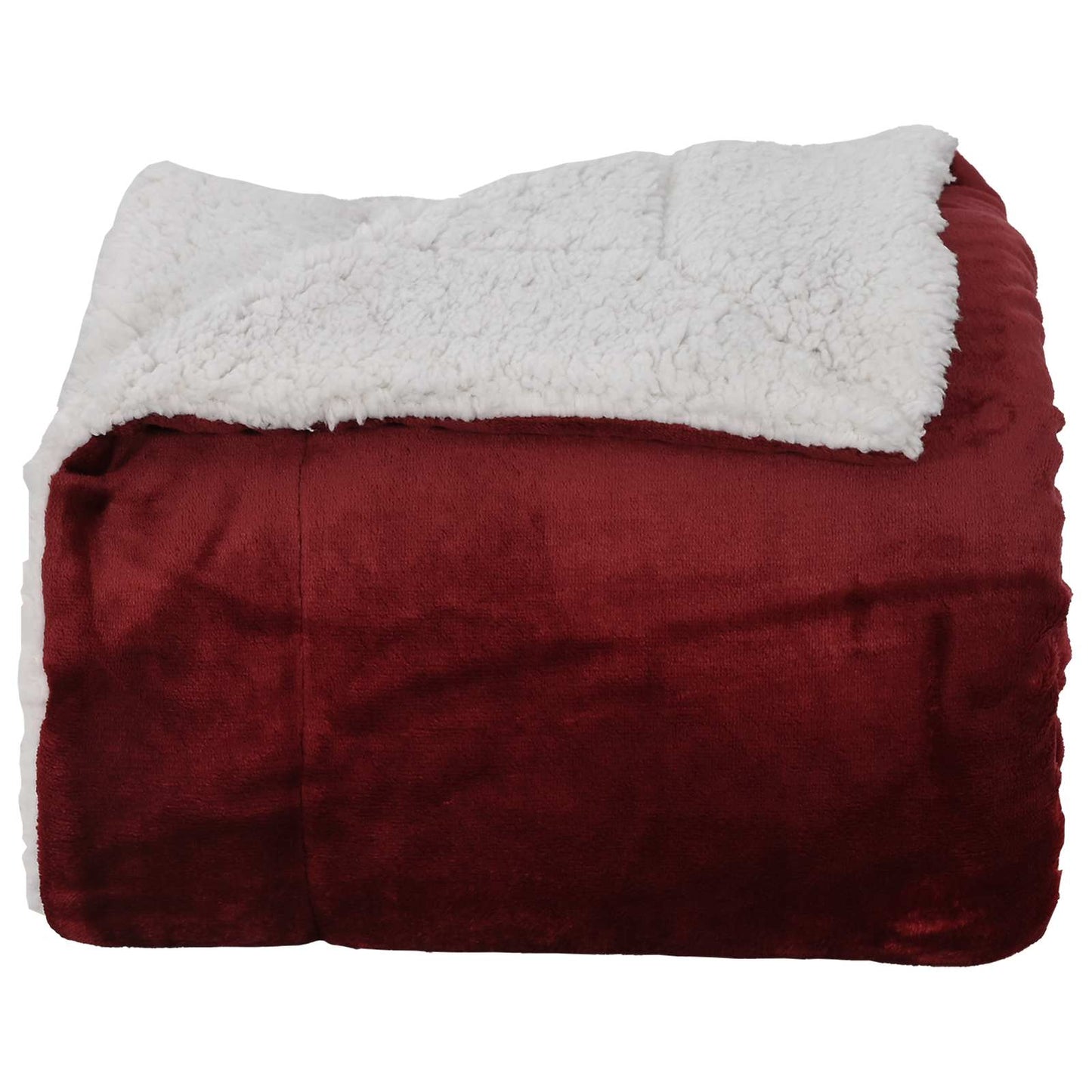 vidaXL Throw Blanket Bordeaux Red 130 x 150 cm Fleece