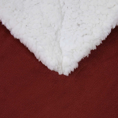 vidaXL Throw Blanket Bordeaux Red 150 x 200 cm Fleece
