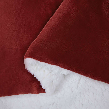 vidaXL Throw Blanket Bordeaux Red 150 x 200 cm Fleece
